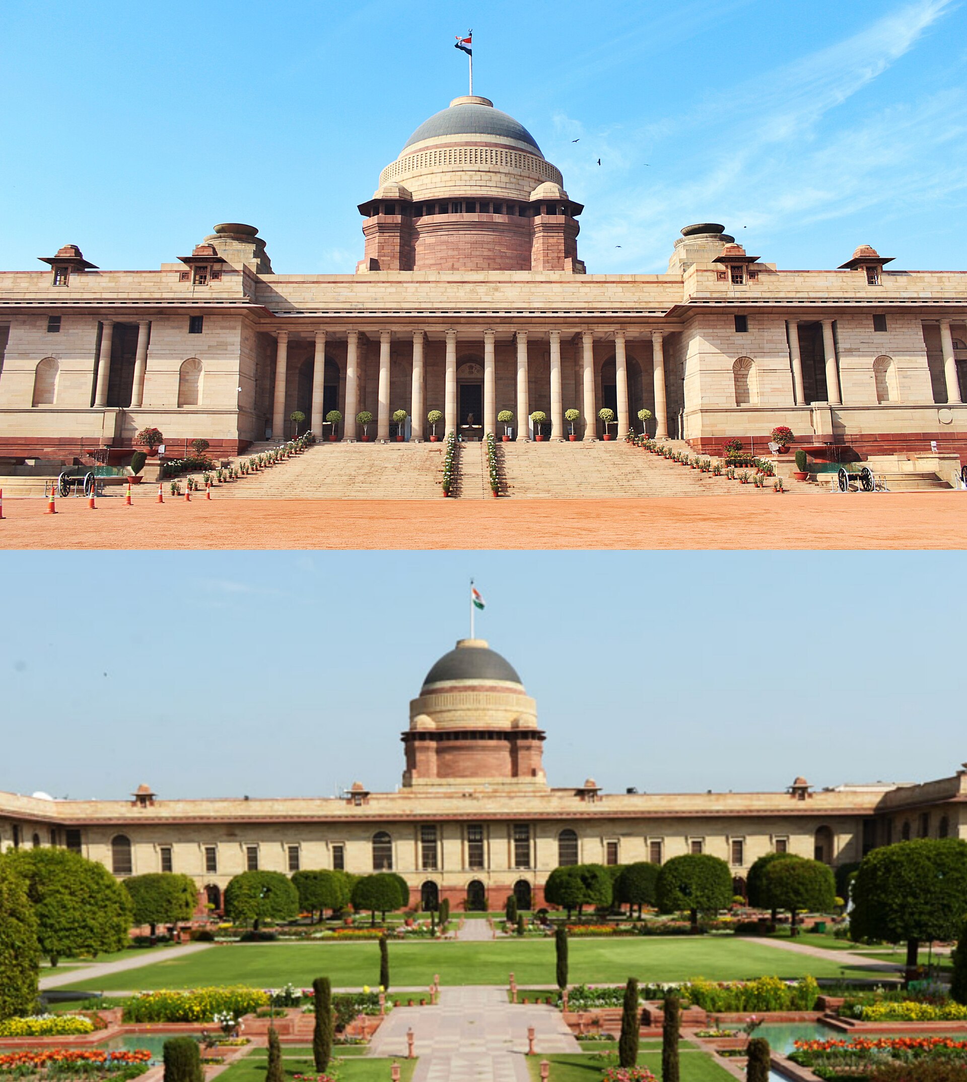 राष्ट्रपति भवन का अग्रभाग, जून 2022 की तस्वीर; मार्च 2024 में इसी दफ़्तर से ज्ञानेश कुमार और सुखबीर सिंह संधू की नियुक्ति की अधिसूचना जारी हुई थी